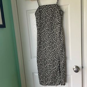 Zara leopard print midi dress